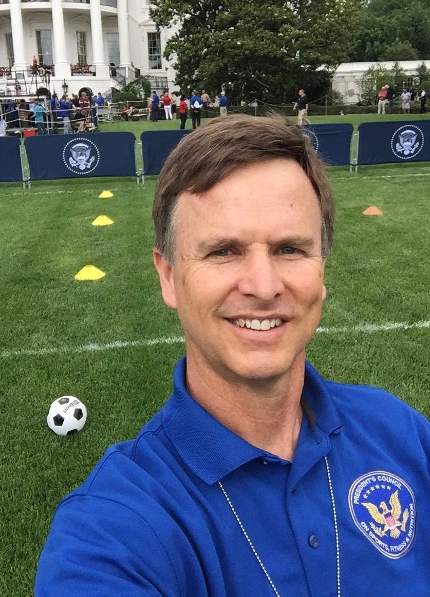 Tim Clark on the White House South Lawn at the President's Council on Sports, Fitness and Nutrition kickoff